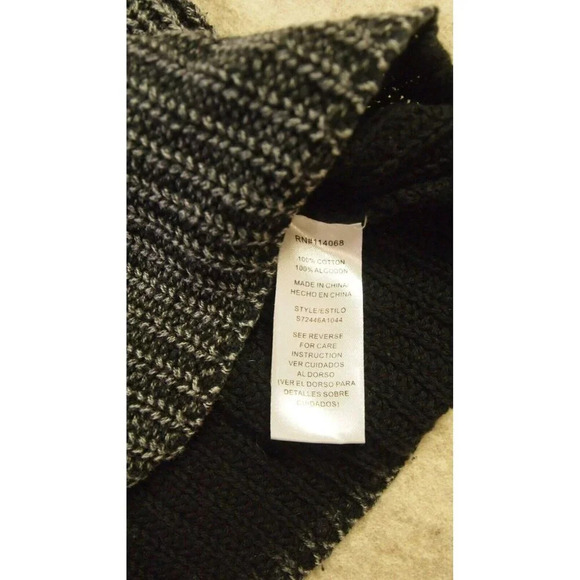 Ten Sixty Sherman Sweater Crop Turtleneck Pull over Casual Distressed Black SZ S - Picture 10 of 14